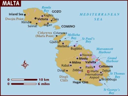 Map Of Malta